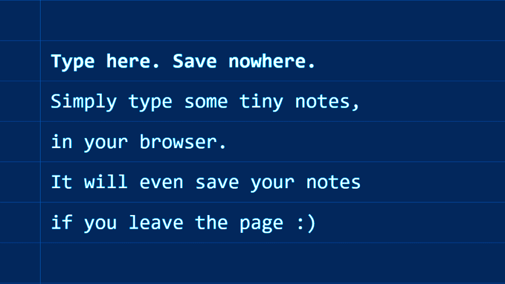 Cover Image for Tiny Notes - A minimal, browser-based notepad