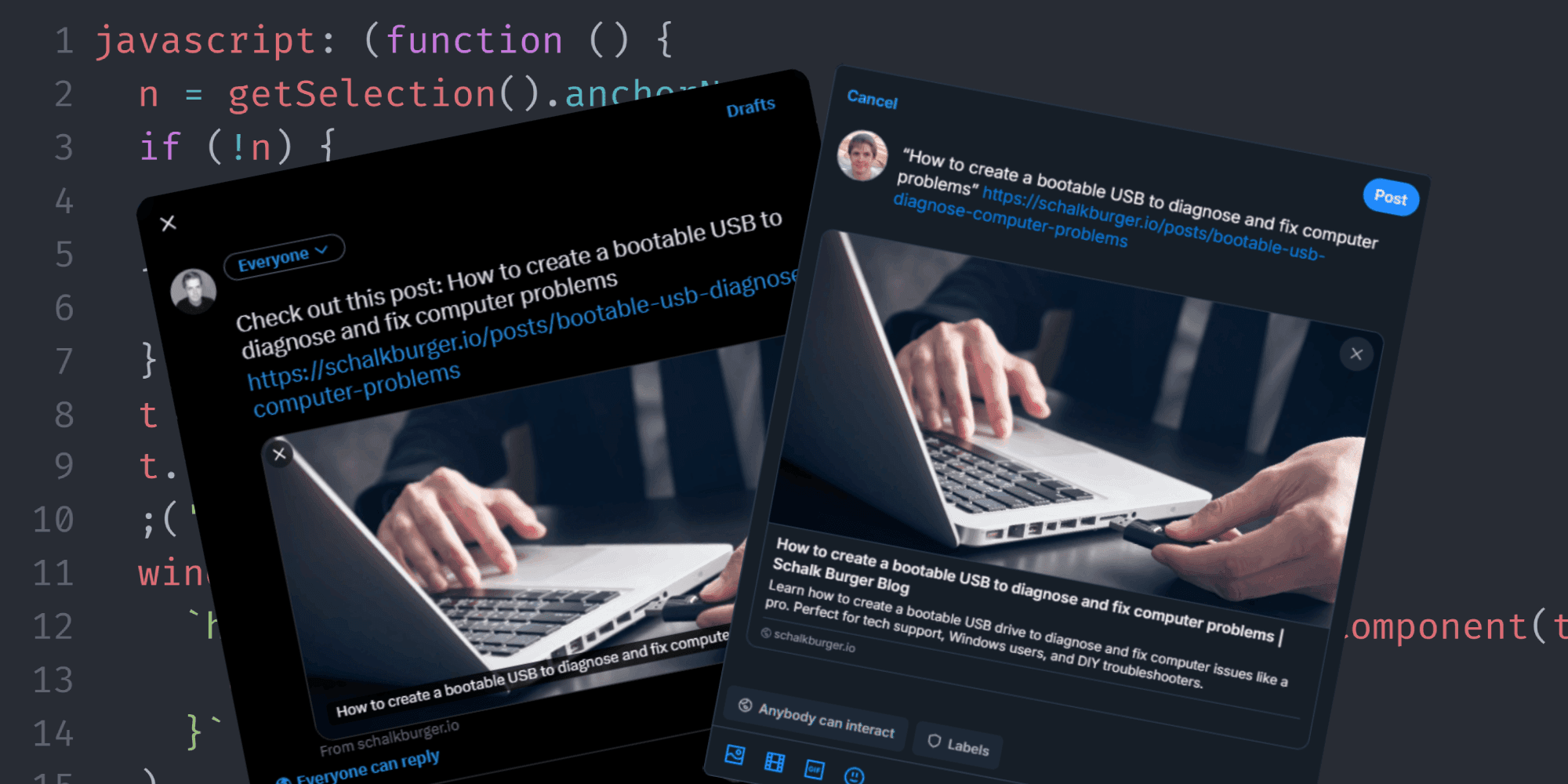 Cover Image for A simple bookmarklet to share the current page