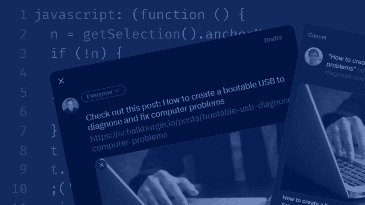 Cover Image for A simple bookmarklet to share the current page