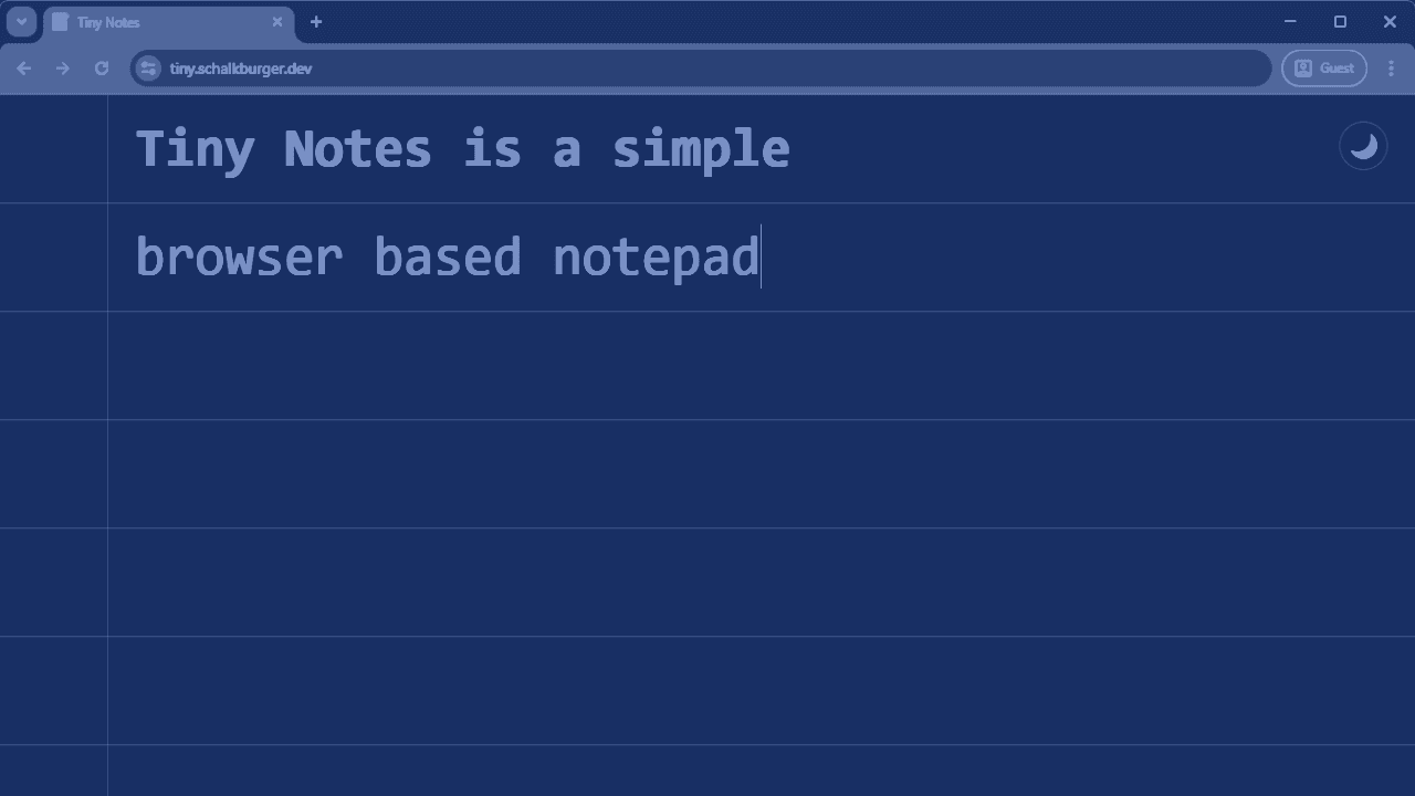 Cover Image for Tiny Notes, a minimal browser-based notepad